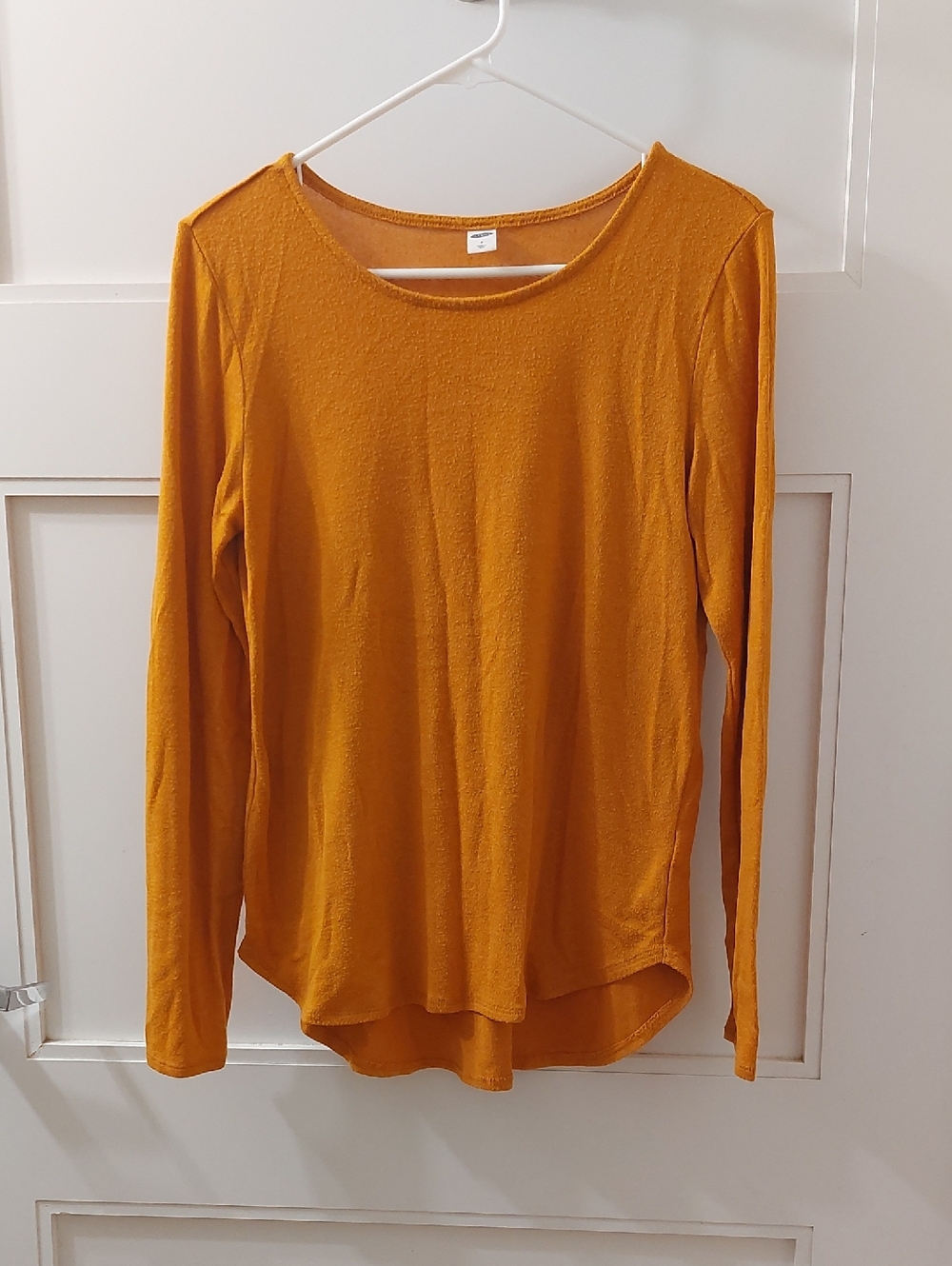 Old Navy Women's Long Sleeve Crewneck Top - Mustard Yellow